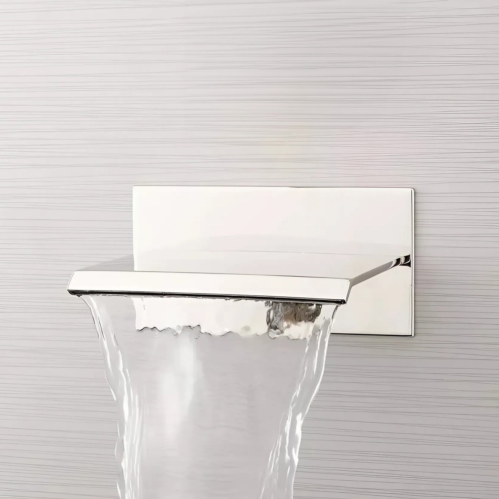 Fontana Avranches 10 GPM Touchless Wall Mounted Waterfall Polished Nickel Tub Faucet