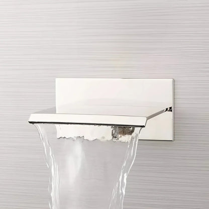 Fontana Avranches 10 GPM Touchless Wall Mounted Waterfall Polished Nickel Tub Faucet
