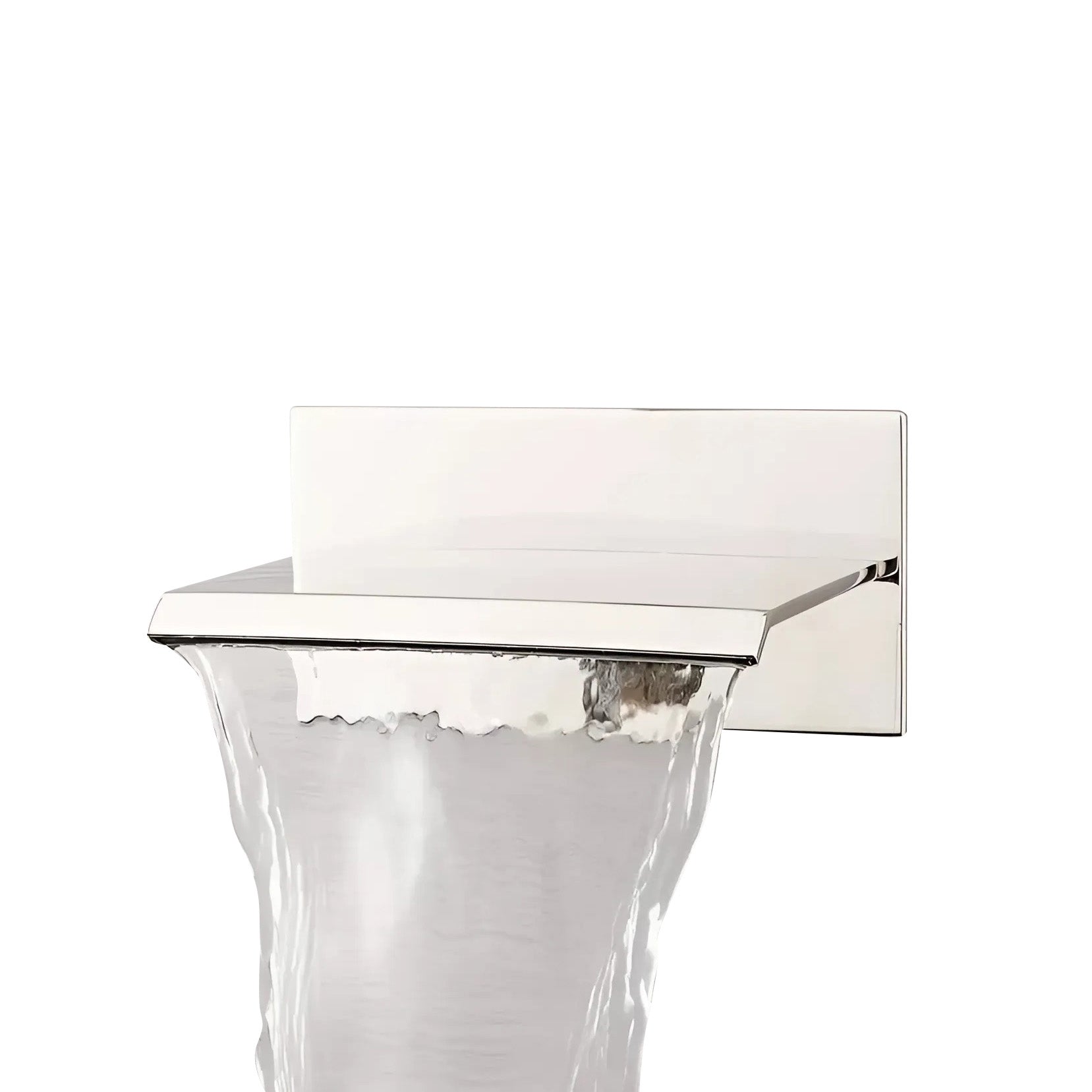 Fontana Avranches 10 GPM Touchless Wall Mounted Waterfall Polished Nickel Tub Faucet