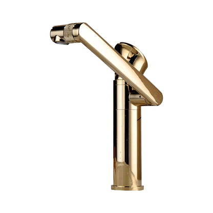 Fontana Baiso 360-Degree Rotatable Single Handle Gold Deck Mounted Faucet