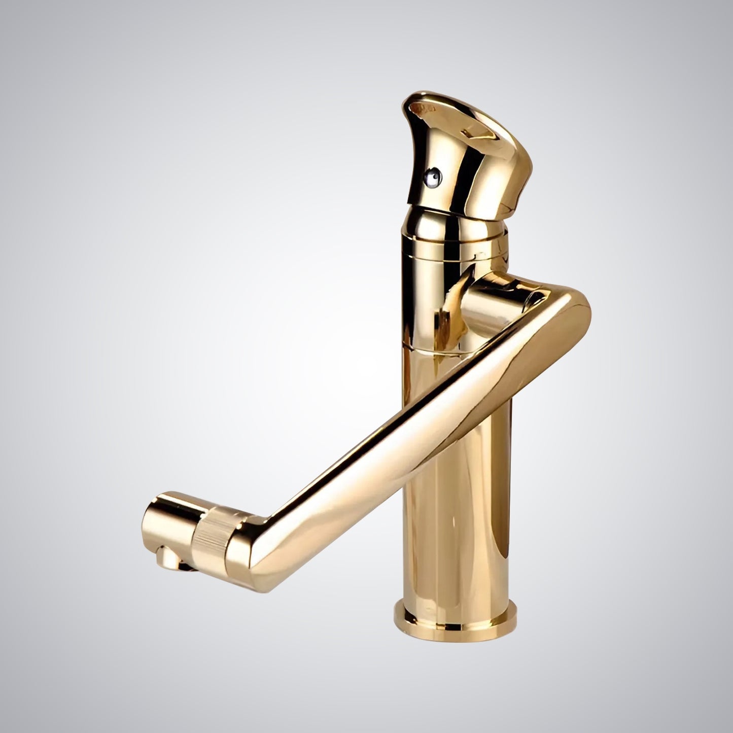 Fontana Baiso 360-Degree Rotatable Single Handle Gold Deck Mounted Faucet