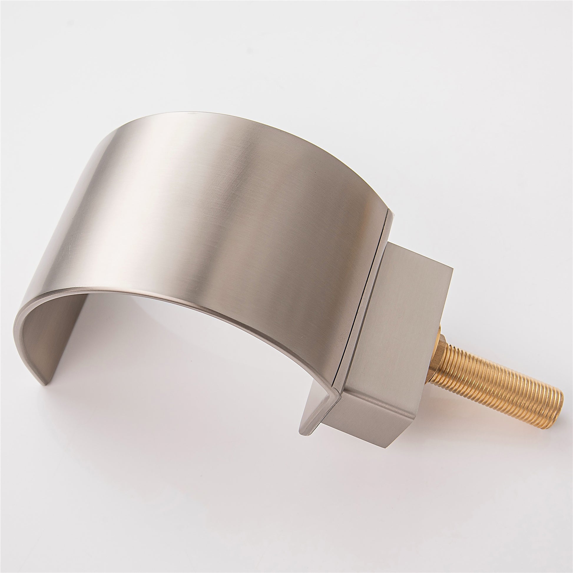 Fontana Bione 1.2 GPM Premium Thermostatic Deck Mounted Brushed Nickel Waterfall Faucet