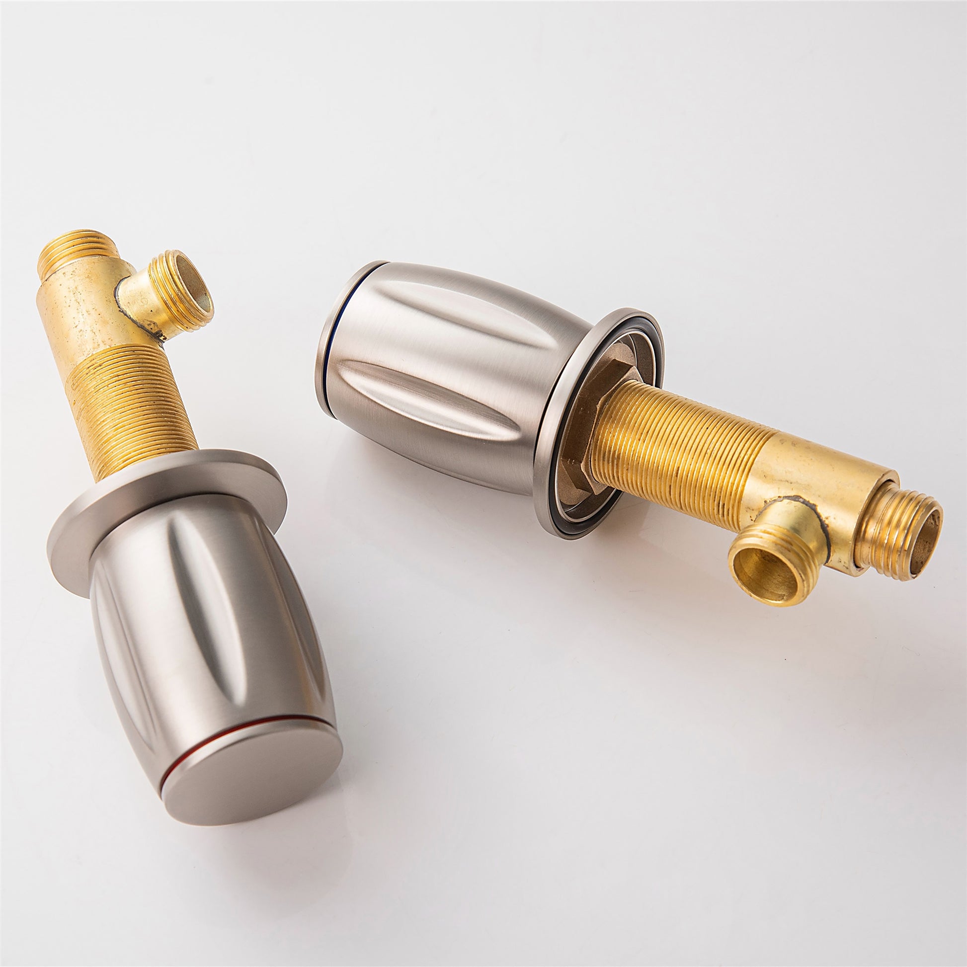 Fontana Bione 1.2 GPM Premium Thermostatic Deck Mounted Brushed Nickel Waterfall Faucet