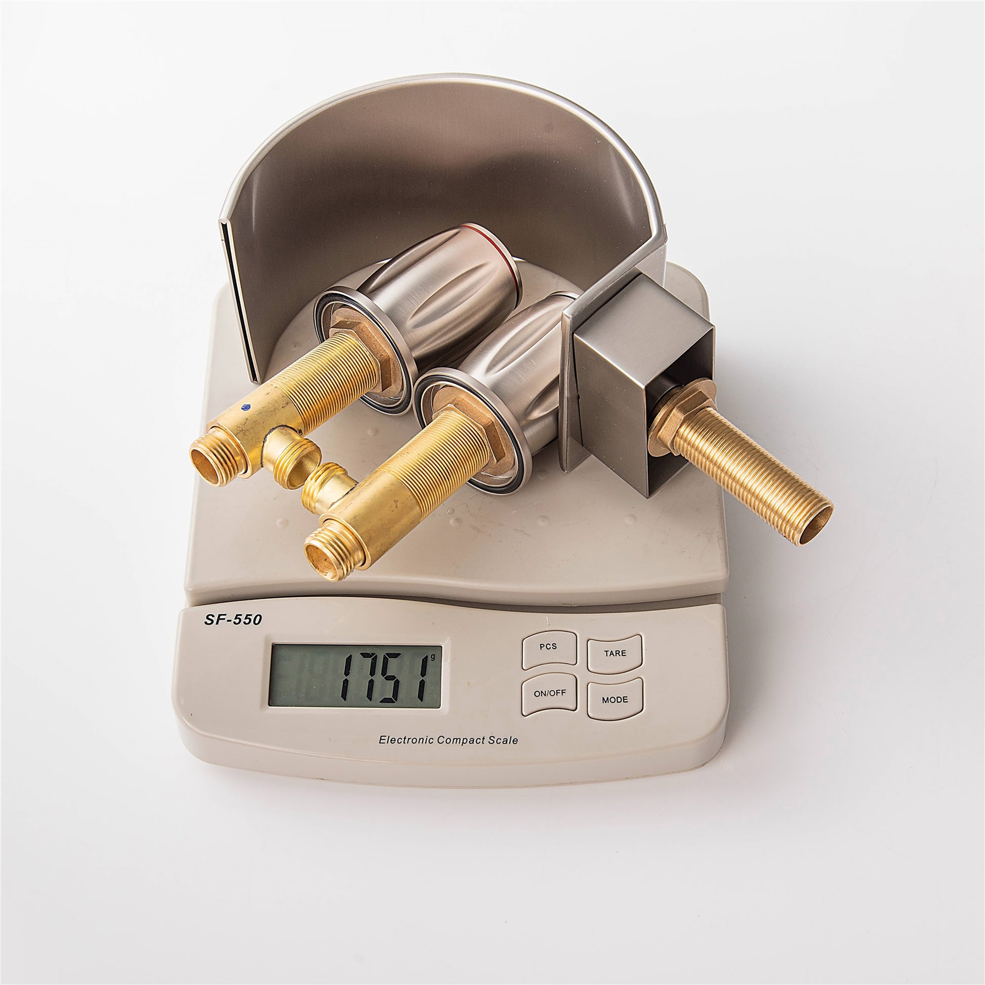 Fontana Bione 1.2 GPM Premium Thermostatic Deck Mounted Brushed Nickel Waterfall Faucet