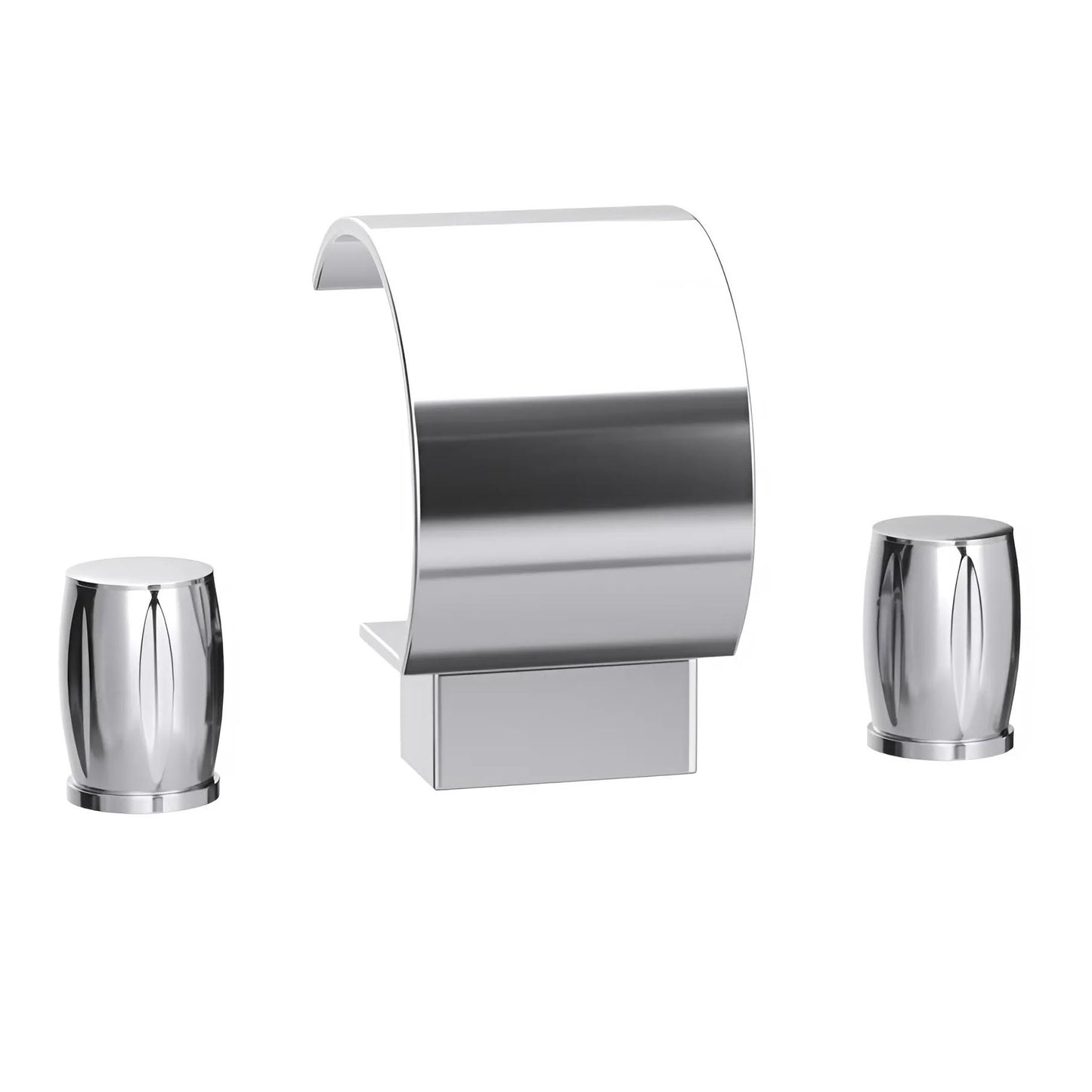 Fontana Bione 1.2 GPM Premium Thermostatic Deck Mounted Chrome Waterfall Faucet