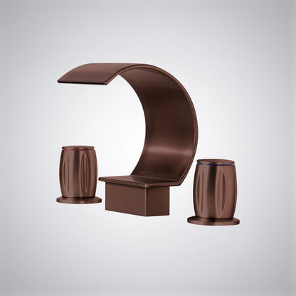 Fontana Bione 1.2 GPM Premium Thermostatic Deck Mounted Oil Rubbed Bronze Waterfall Faucet