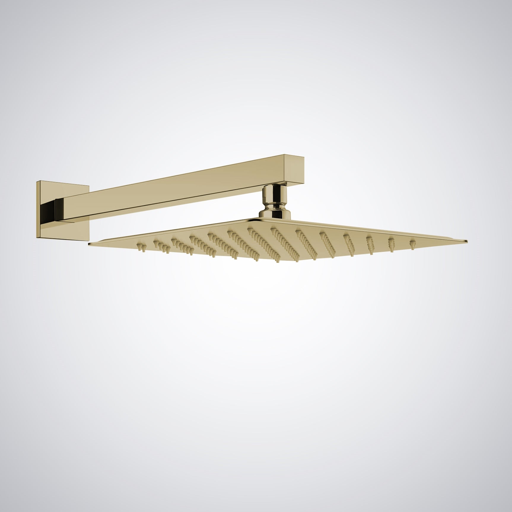 Fontana Borgo 16" Square Wall Mounted Champagne Rainfall Shower Head