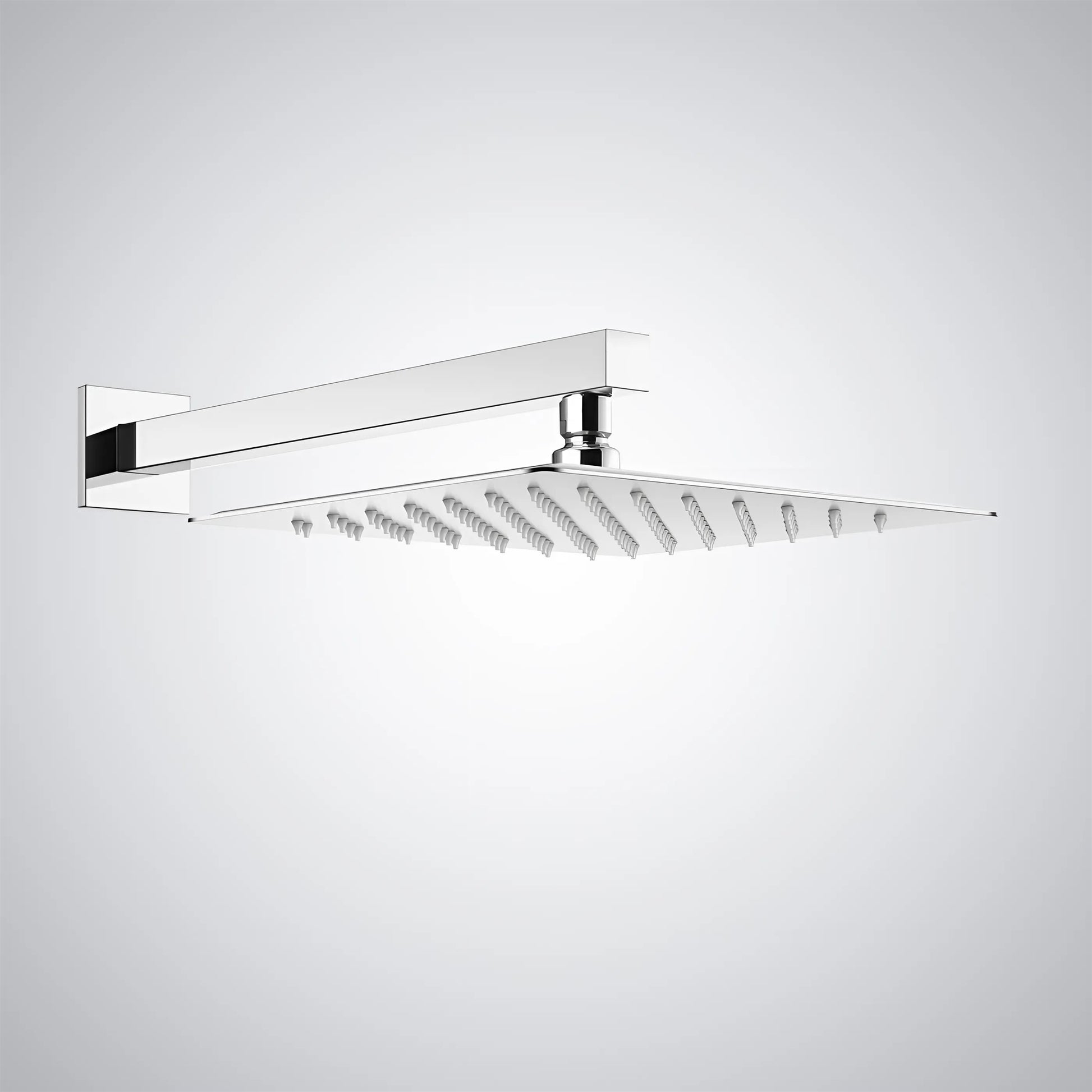 Fontana Borgo 16" Square Wall Mounted Chrome Rainfall Shower Head