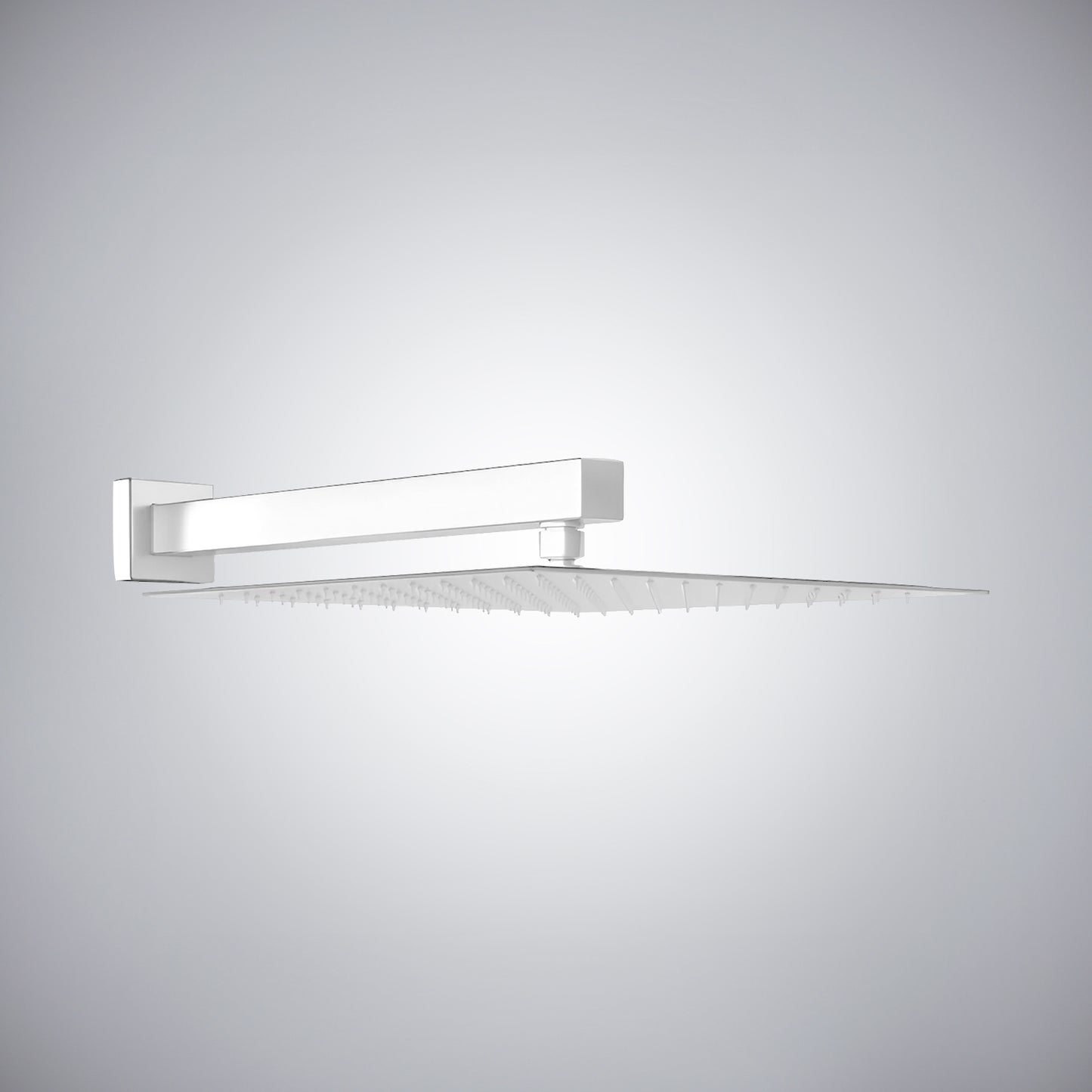 Fontana Borgo 16" Square Wall Mounted Matte White Rainfall Shower Head