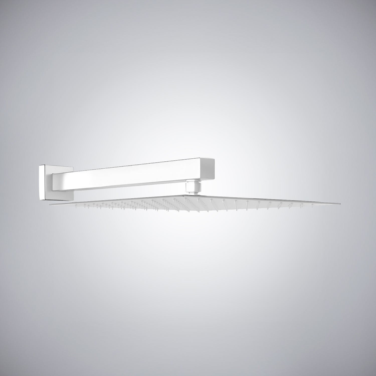 Fontana Borgo 16" Square Wall Mounted Matte White Rainfall Shower Head