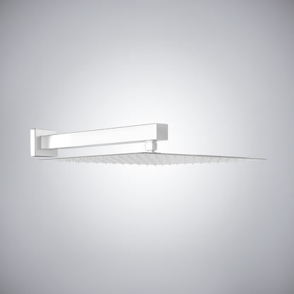 Fontana Borgo 16" Square Wall Mounted Matte White Rainfall Shower Head