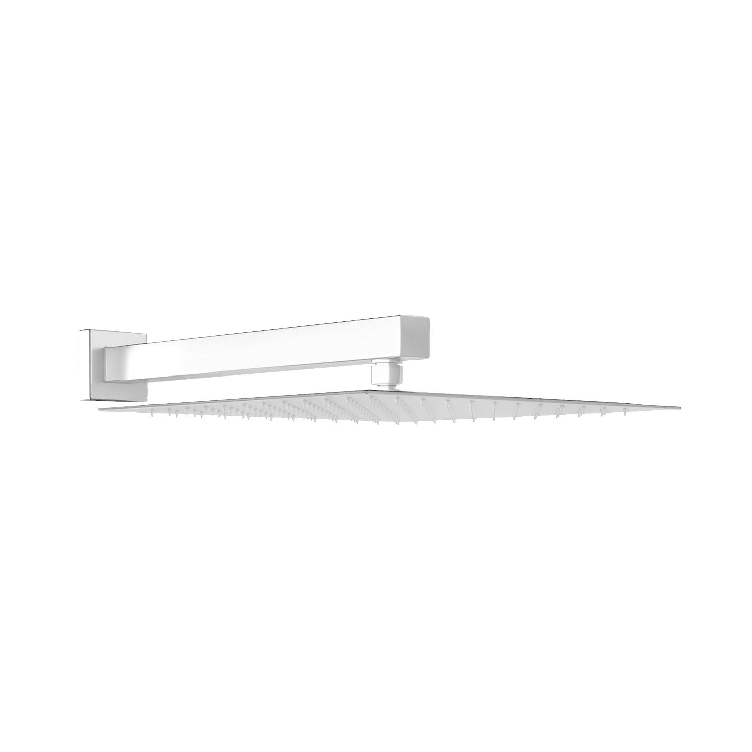 Fontana Borgo 16" Square Wall Mounted Matte White Rainfall Shower Head