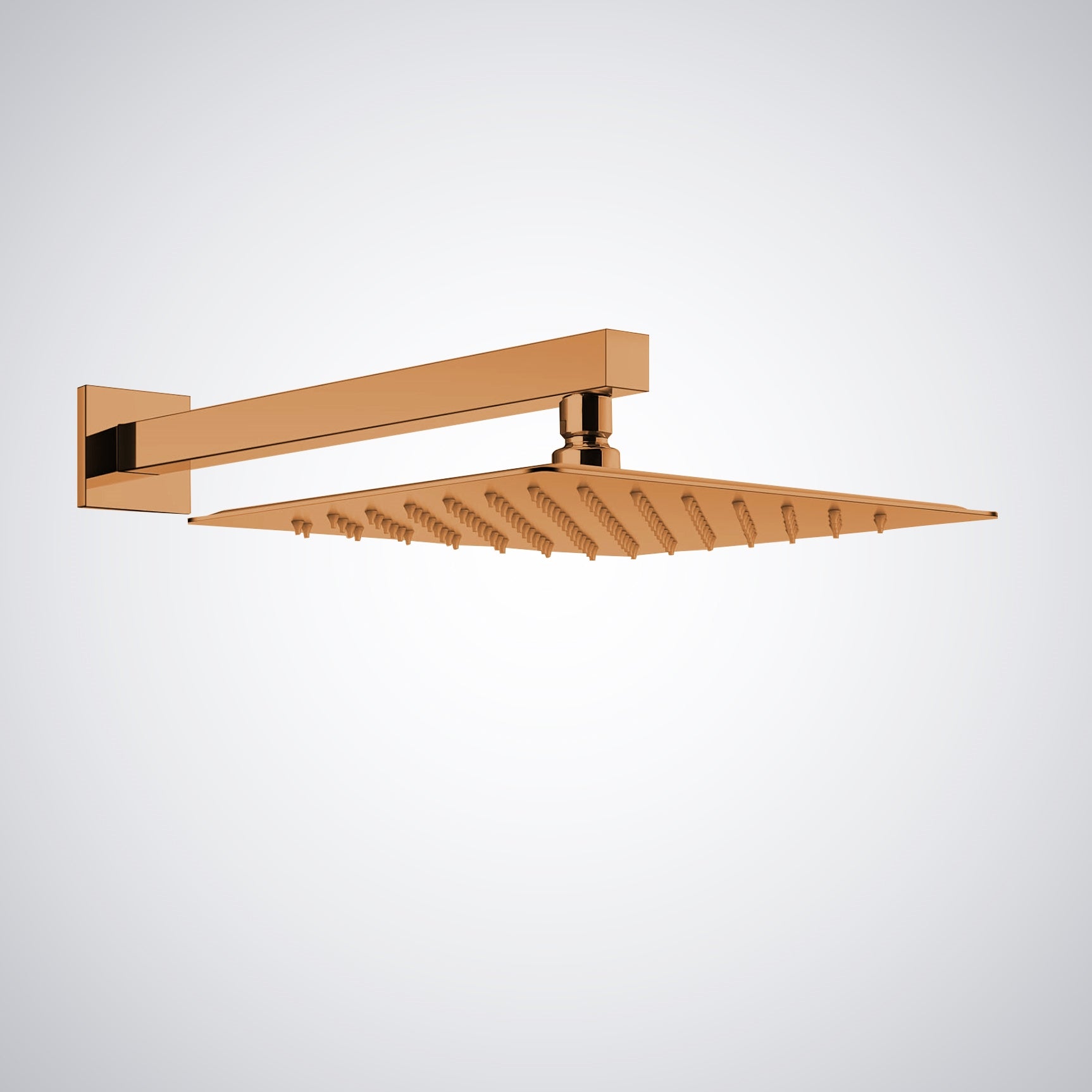 Fontana Borgo 16" Square Wall Mounted Rose Gold Rainfall Shower Head