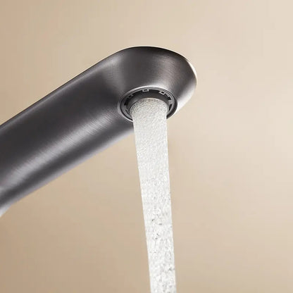 Fontana Caceres Deck Mounted Single Handle Gun Gray Basin Faucet