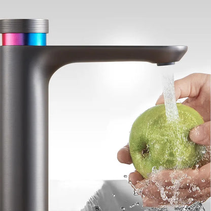 Fontana Caceres Deck Mounted Single Handle Gun Gray Basin Faucet