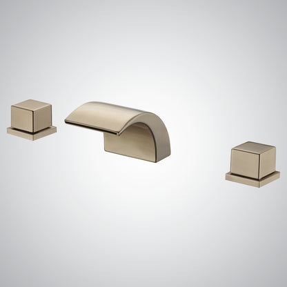 Fontana Casina Dual Handle Deck Mounted Champagne Waterfall Faucet