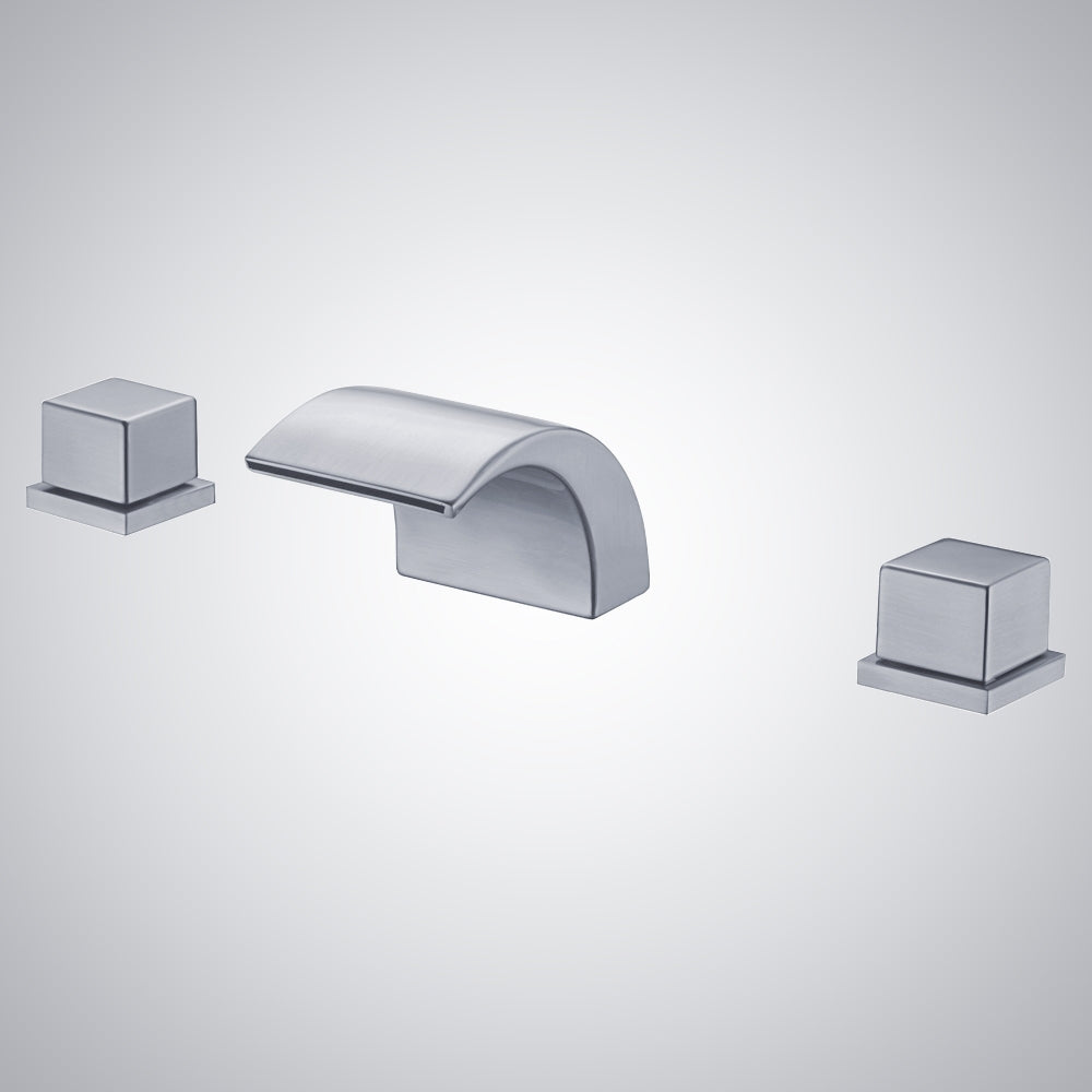 Fontana Casina Dual Handle Deck Mounted Chrome Waterfall Faucet