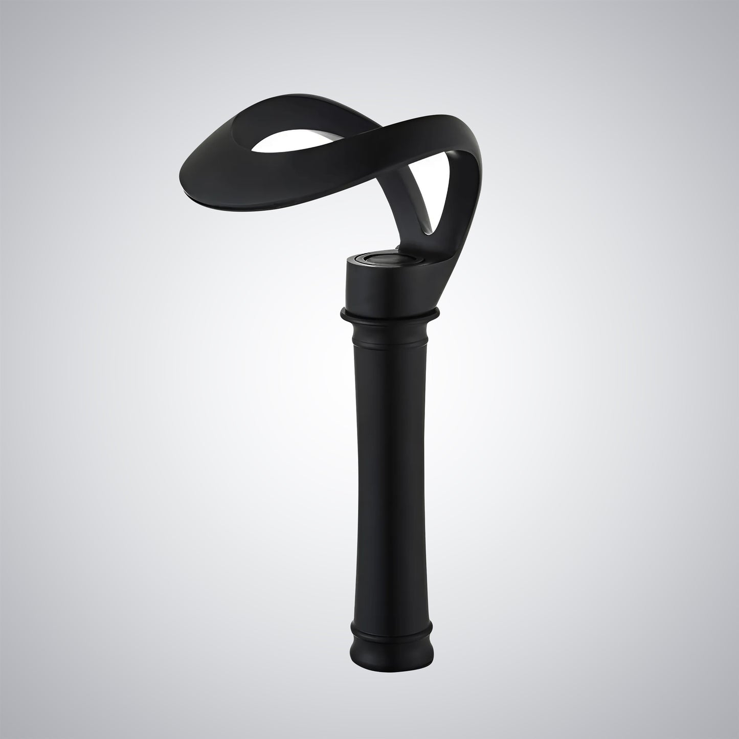 Fontana Castres 1.2 GPM Touchless Waterfall Vessel Black Faucet