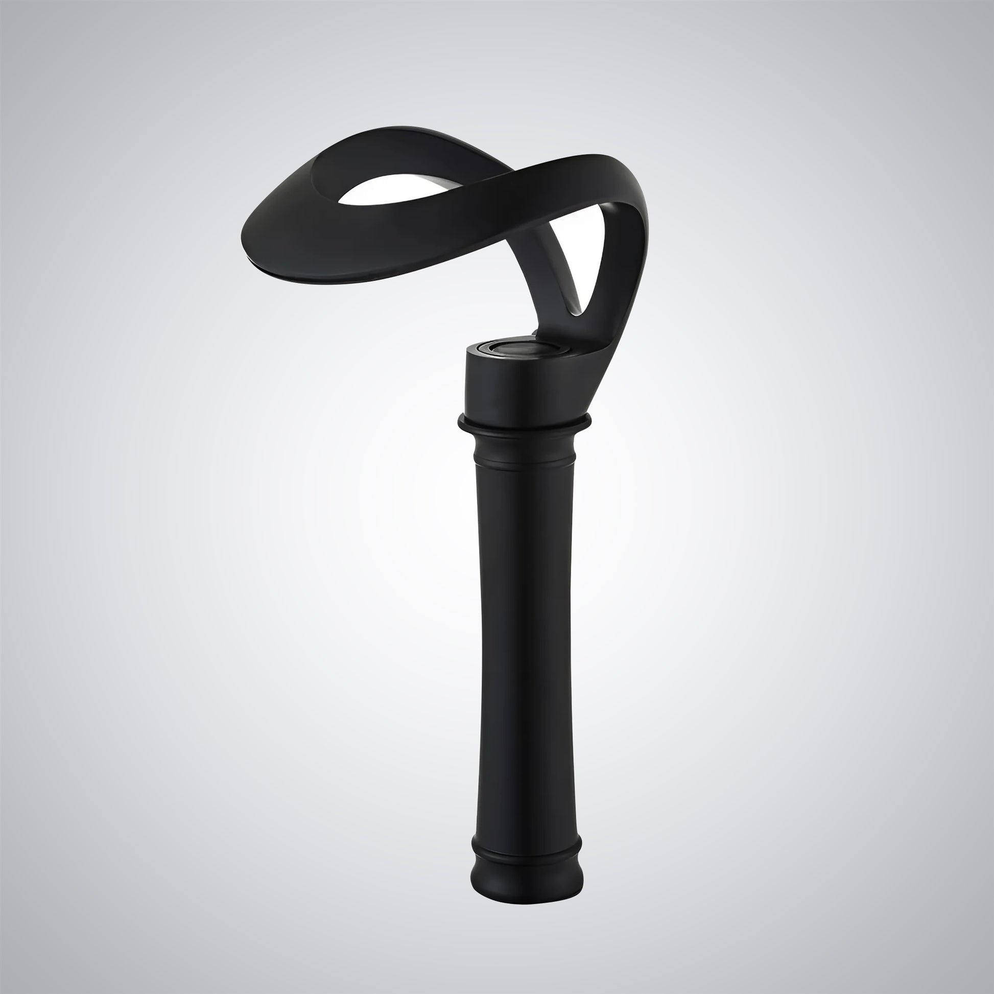 Fontana Castres 1.2 GPM Touchless Waterfall Vessel Black Faucet