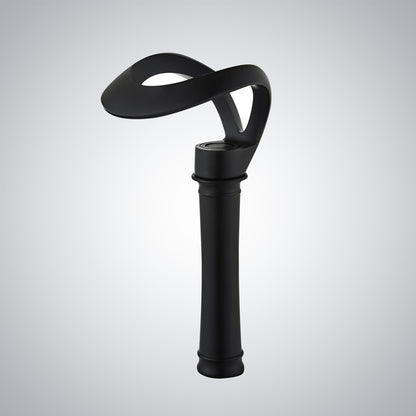 Fontana Castres 1.2 GPM Touchless Waterfall Vessel Black Faucet