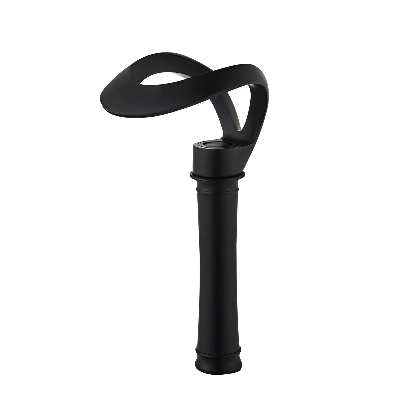 Fontana Castres 1.2 GPM Touchless Waterfall Vessel Black Faucet