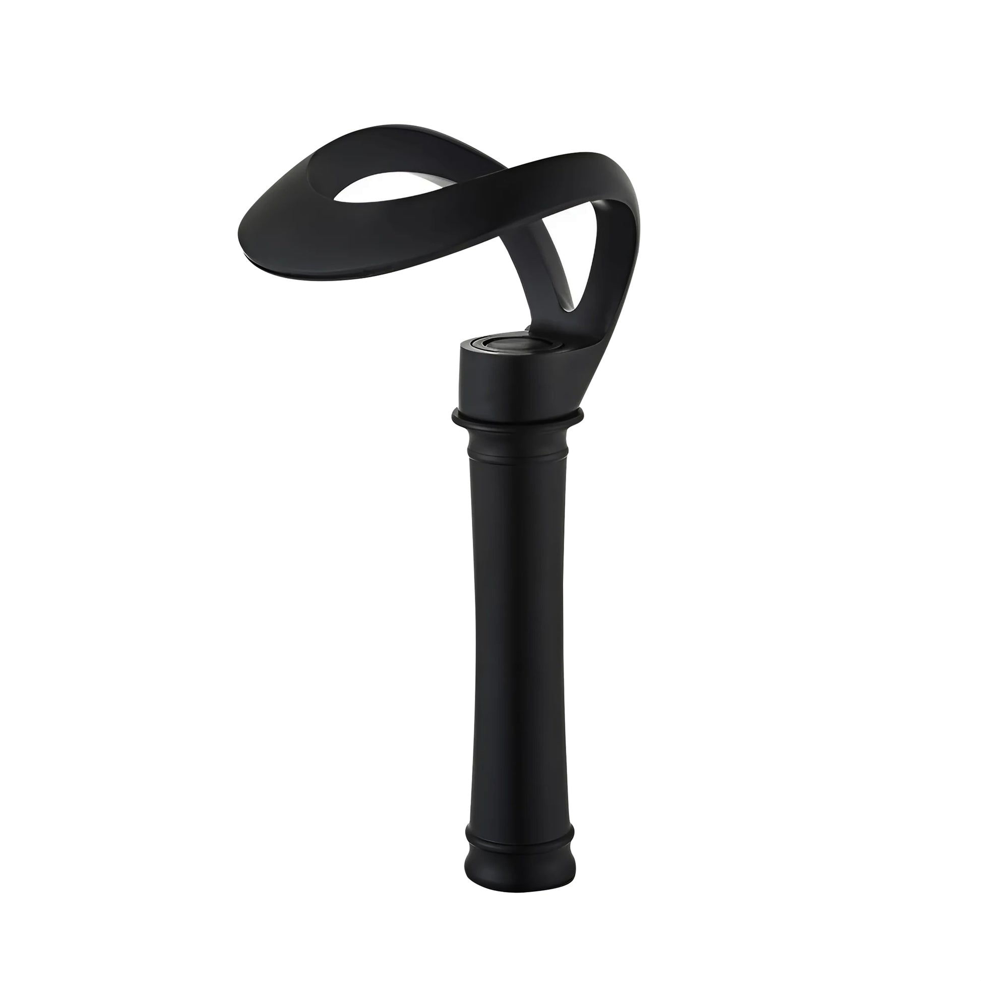 Fontana Castres 1.2 GPM Touchless Waterfall Vessel Black Faucet