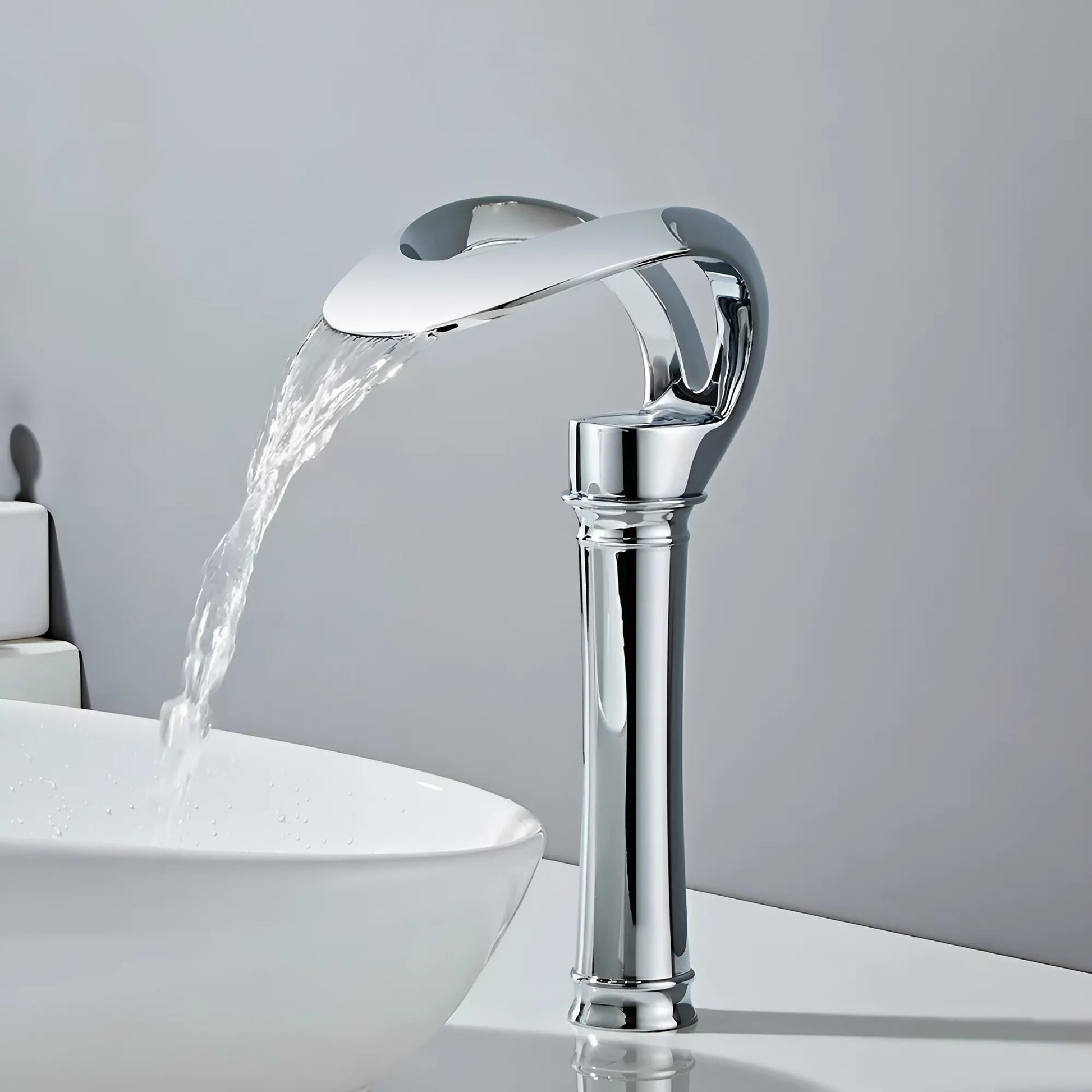 Fontana Castres 1.2 GPM Touchless Waterfall Vessel Chrome Faucet