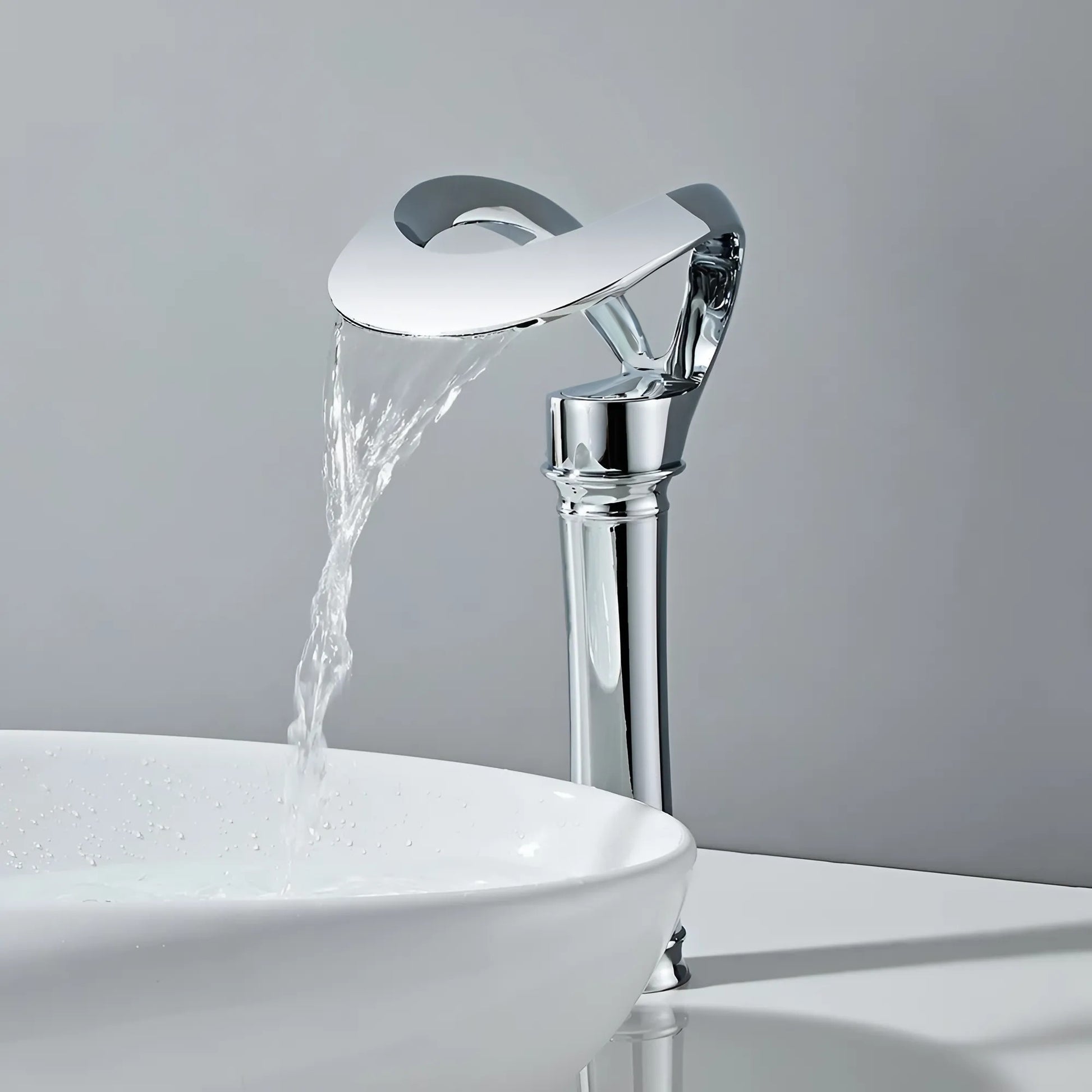 Fontana Castres 1.2 GPM Touchless Waterfall Vessel Chrome Faucet