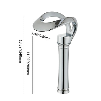 Fontana Castres 1.2 GPM Touchless Waterfall Vessel Chrome Faucet