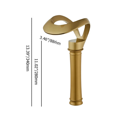 Fontana Castres 1.2 GPM Touchless Waterfall Vessel Gold Faucet