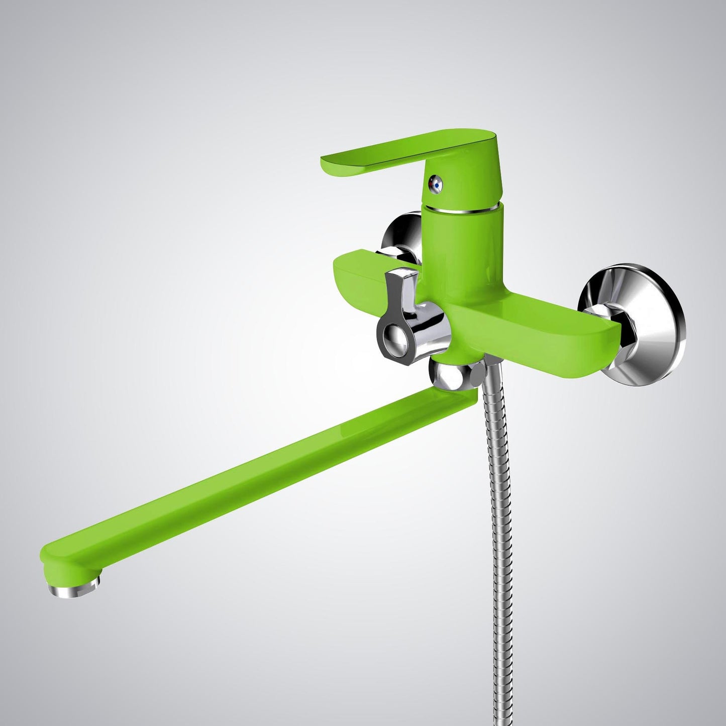 Fontana Chambord Single Handle Wall Mounted Green Faucet and Hand Shower Set