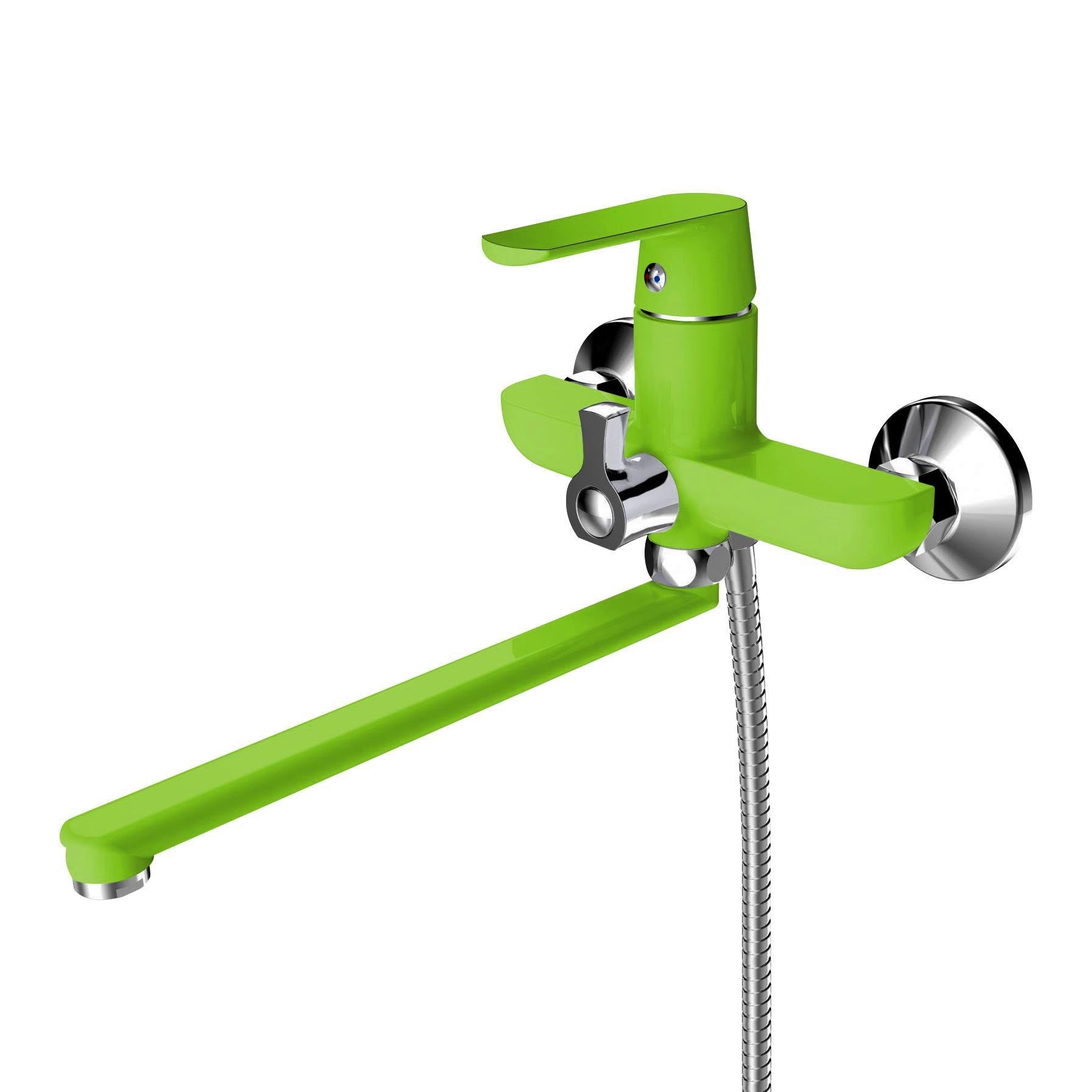 Fontana Chambord Single Handle Wall Mounted Green Faucet and Hand Shower Set