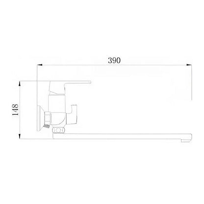 Fontana Chambord Single Handle Wall Mounted White Faucet and Hand Shower Set