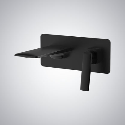 Fontana Cheste Single Handle Wall Mounted Matte Black Faucet
