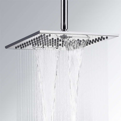 Fontana Cholet 10" Waterfall and Rainfall Function Solid Brass Chrome Shower Head
