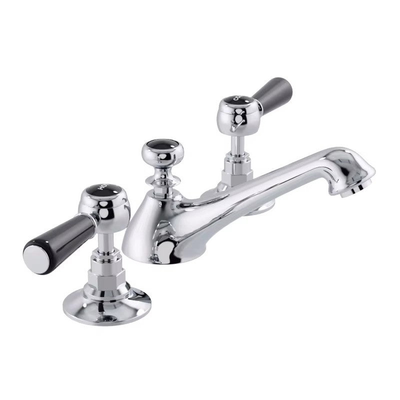 Fontana Courchevel Dual Handle Deck Mounted Chrome Faucet