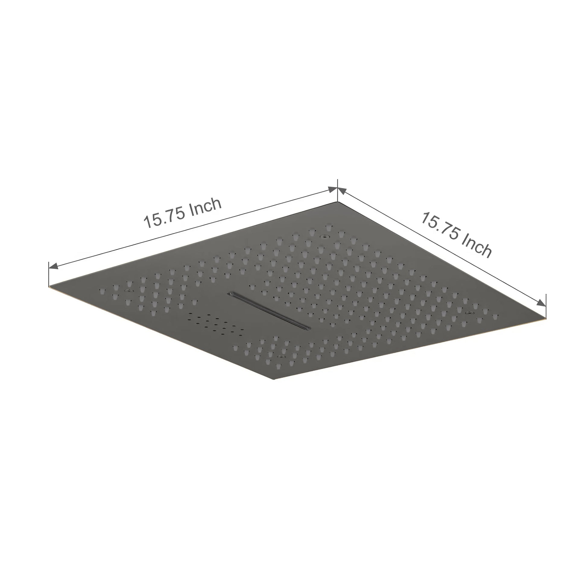 Fontana Cuenca 2.5 GPM Multifunctional LED Music Gun Metal Gray Ceiling Mounted Shower Head