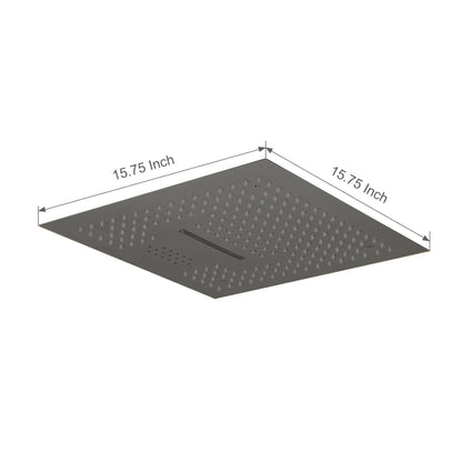 Fontana Cuenca 2.5 GPM Multifunctional LED Music Gun Metal Gray Ceiling Mounted Shower Head