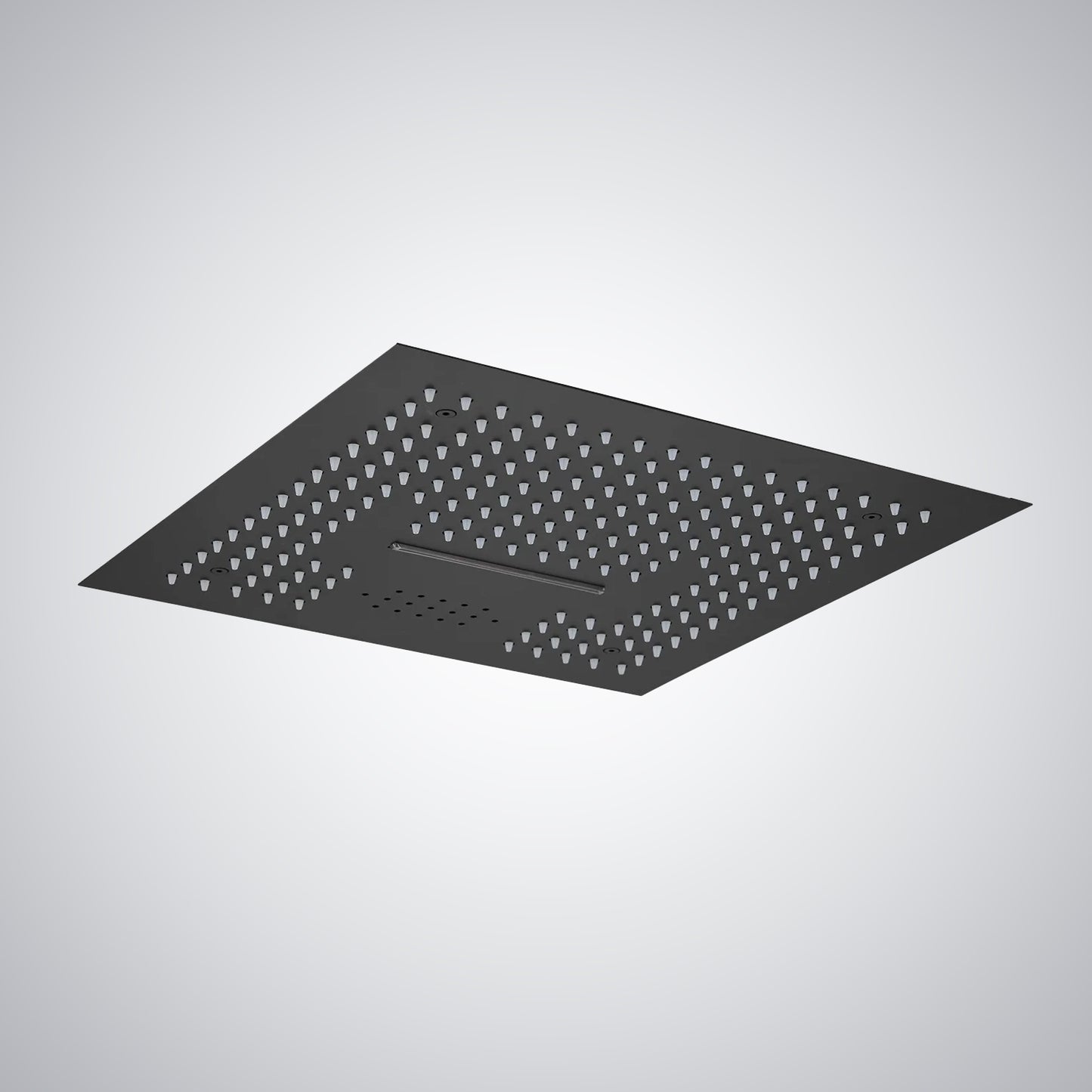 Fontana Cuenca 2.5 GPM Multifunctional LED Music Matte Black Ceiling Mounted Shower Head