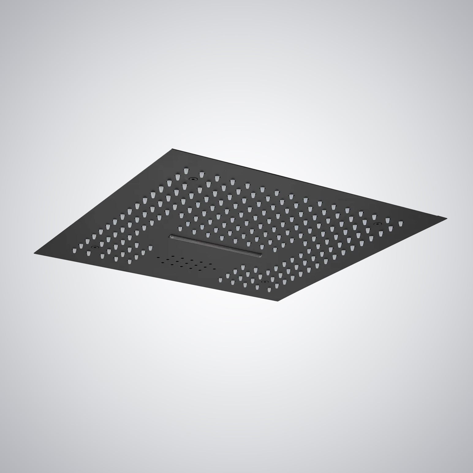 Fontana Cuenca 2.5 GPM Multifunctional LED Music Matte Black Ceiling Mounted Shower Head