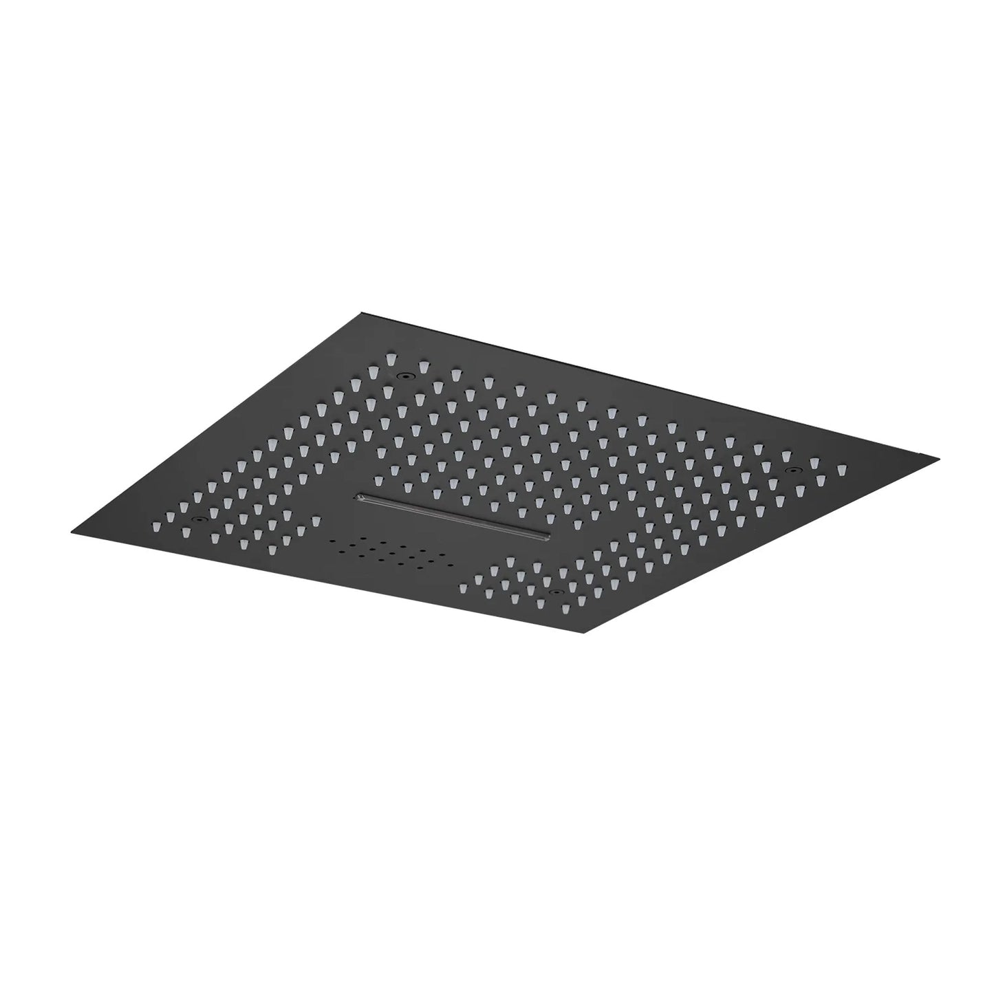 Fontana Cuenca 2.5 GPM Multifunctional LED Music Matte Black Ceiling Mounted Shower Head