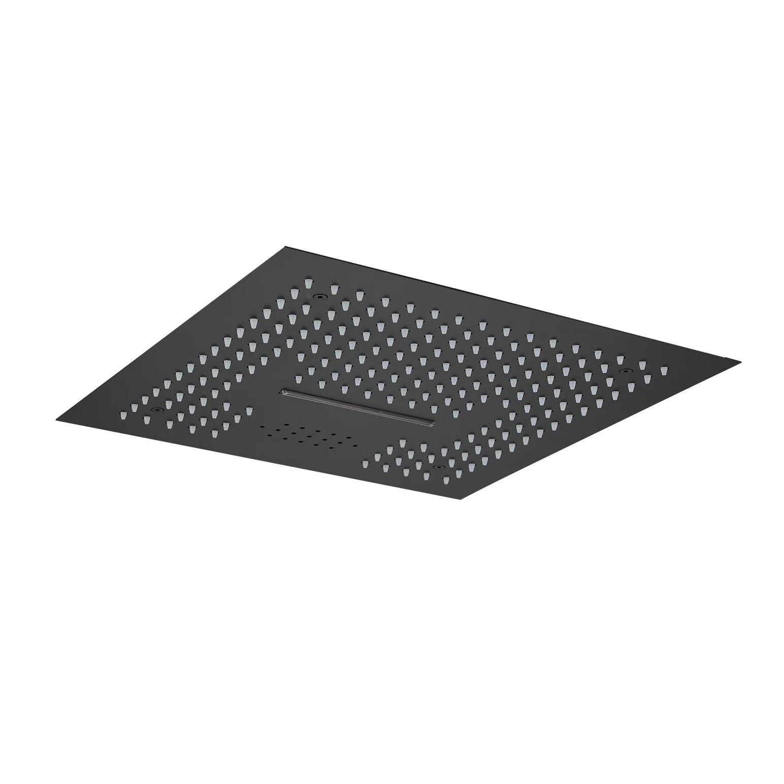 Fontana Cuenca 2.5 GPM Multifunctional LED Music Matte Black Ceiling Mounted Shower Head