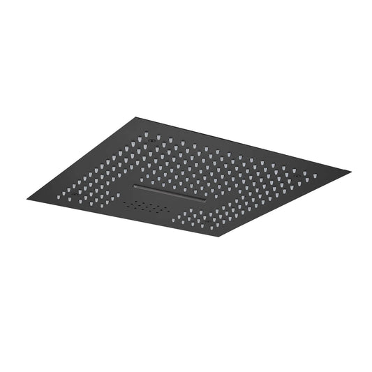 Fontana Cuenca 2.5 GPM Multifunctional LED Music Matte Black Ceiling Mounted Shower Head