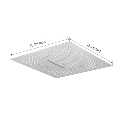 Fontana Cuenca 2.5 GPM Multifunctional LED Music Matte White Ceiling Mounted Shower Head