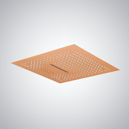 Fontana Cuenca 2.5 GPM Multifunctional LED Music Rose Gold Ceiling Mounted Shower Head