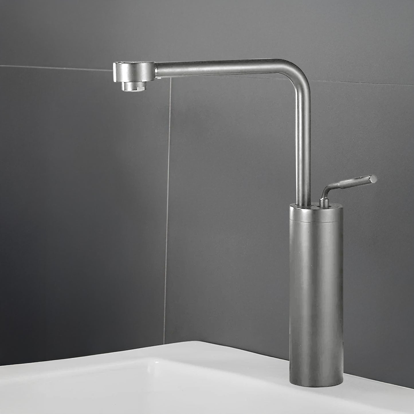 Fontana Denia Modern Single Handle Deck Mounted Brushed Nickel Faucet