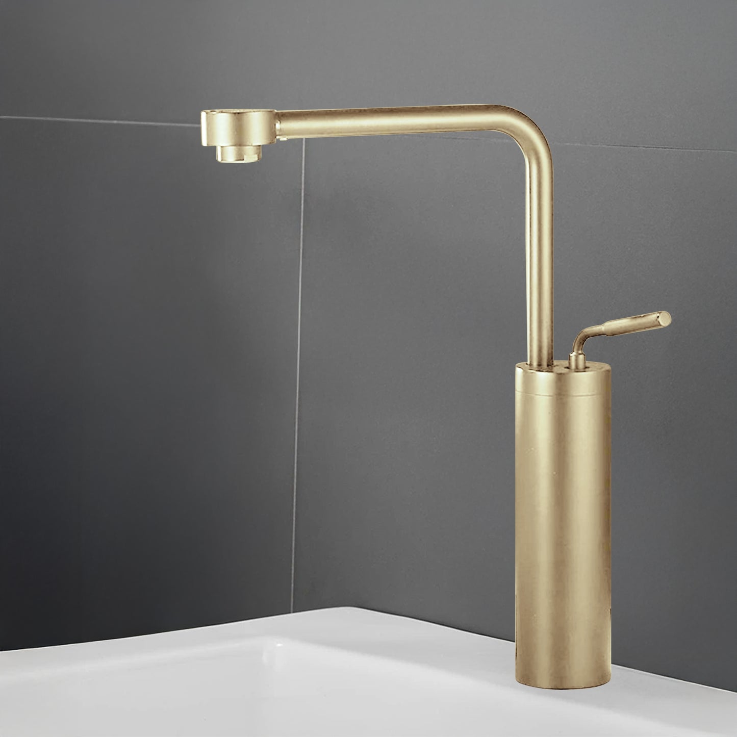 Fontana Denia Modern Single Handle Deck Mounted Champagne Faucet