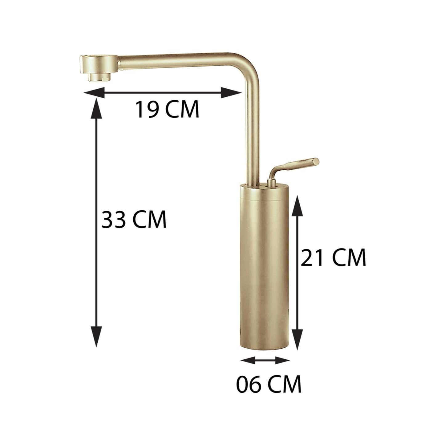 Fontana Denia Modern Single Handle Deck Mounted Champagne Faucet