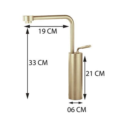 Fontana Denia Modern Single Handle Deck Mounted Champagne Faucet