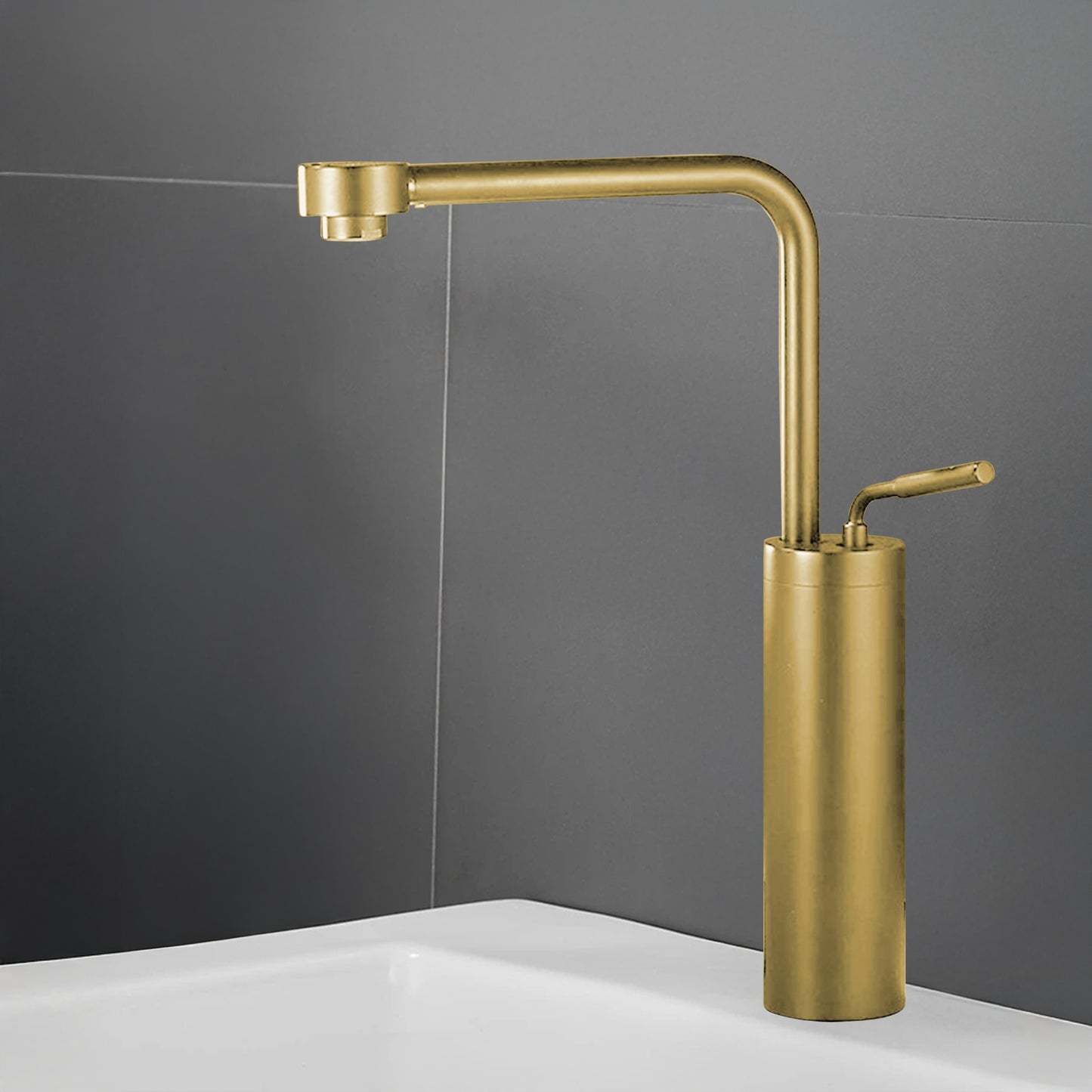 Fontana Denia Modern Single Handle Deck Mounted Gold Faucet